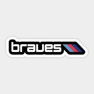 Bandwagon Braves (White) Sticker